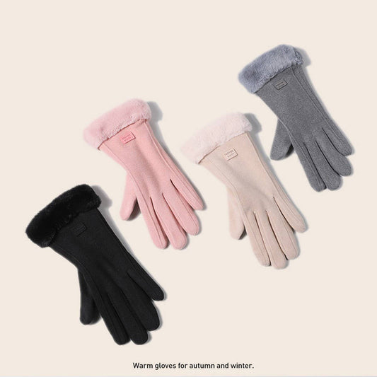 WOMENS WINTER PLUSH WARM CUTE GLOVES_CWAG0064