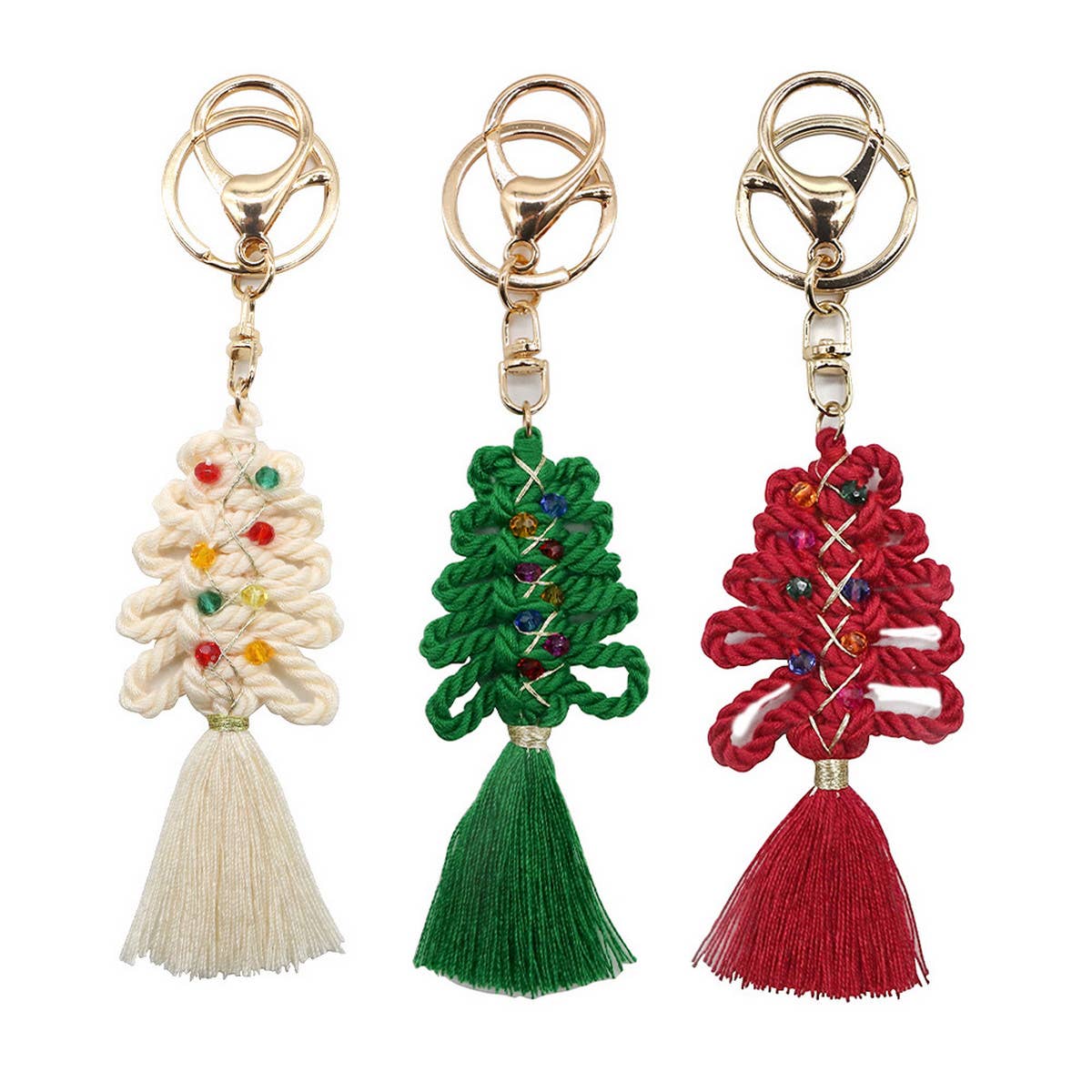 CHRISTMAS HANDMADE TASSEL BRAIDED KEY