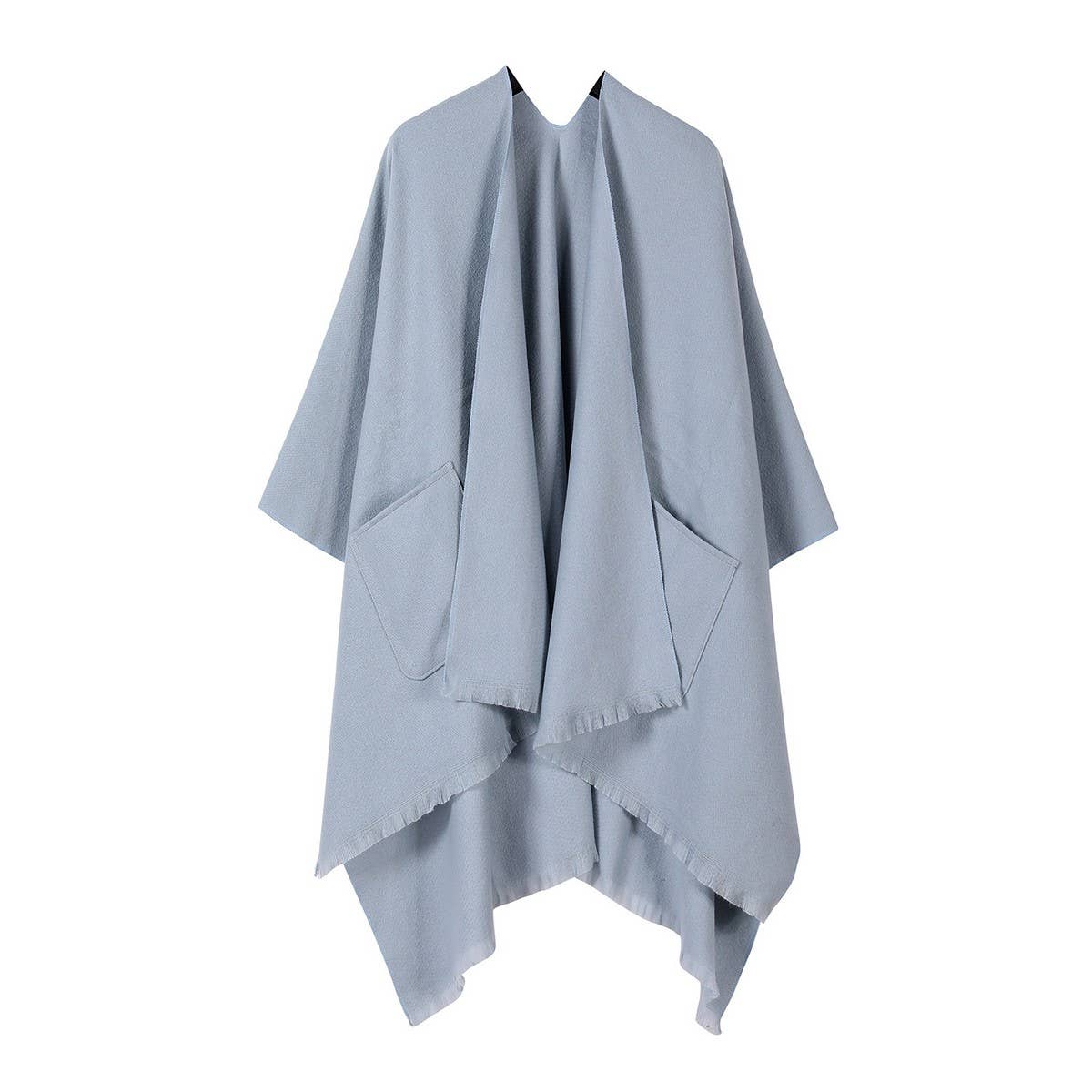 SOLID COLOR SHAWL POCKET WARM SCARF CAPE_CWASC2182