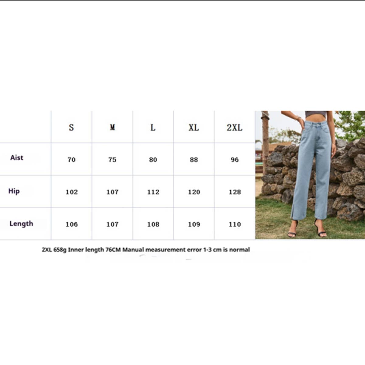 Women??¢s Split Hem Jeans ??Washed Mid Rise Fi_CWJP0619