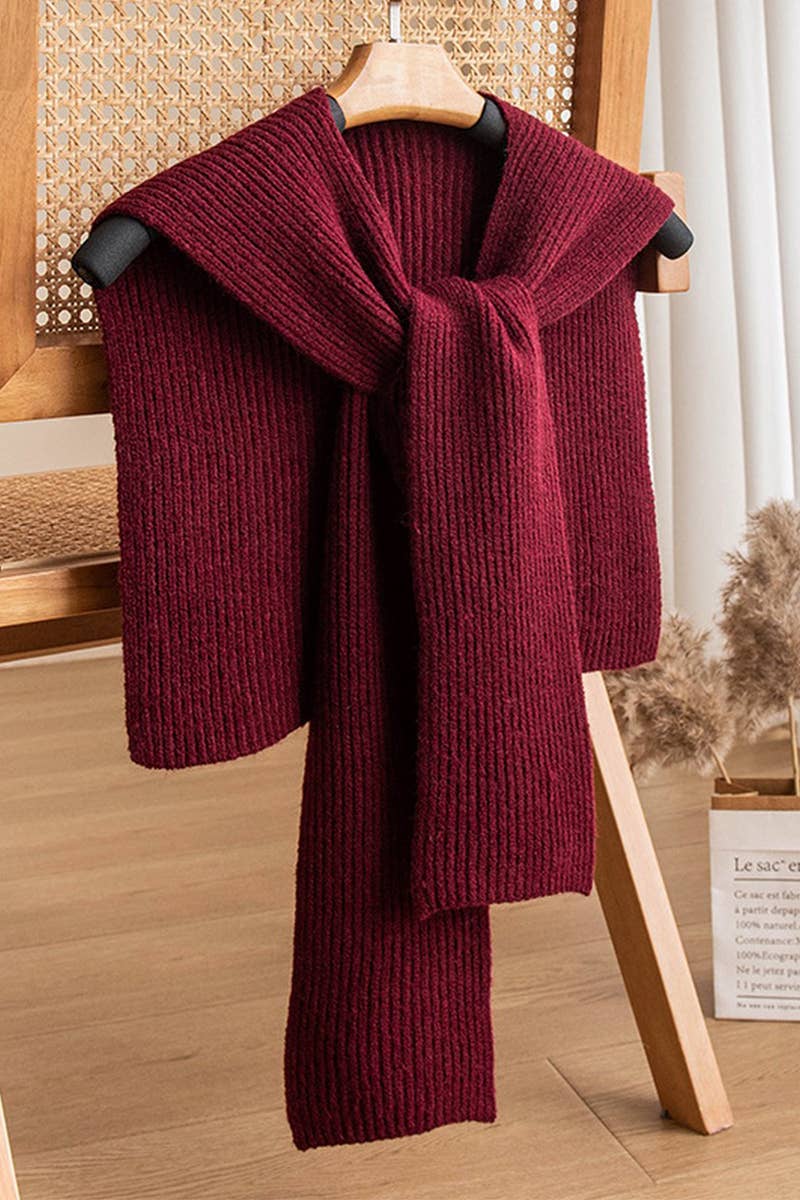 CWASC2726_AUTUMN AND WINTER STRIPED WOOL NECK SHAWL