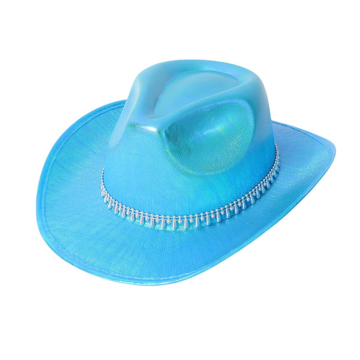 Beaded Teardrop Decor Fedora Cowboy Hat_CWAH3636