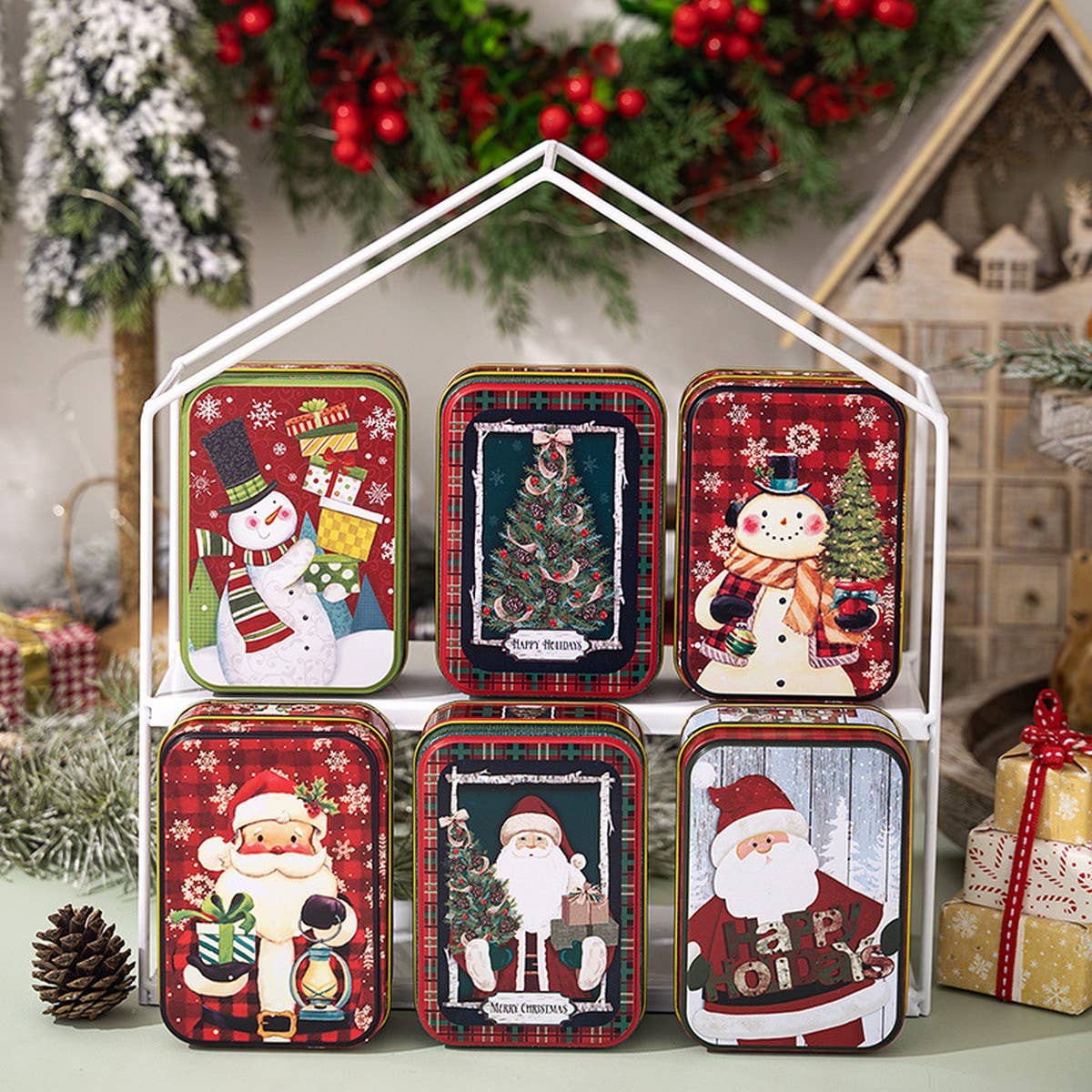CWMM10283_CHRISTMAS MINI TIN BOX WITH LID FOR GIFTS