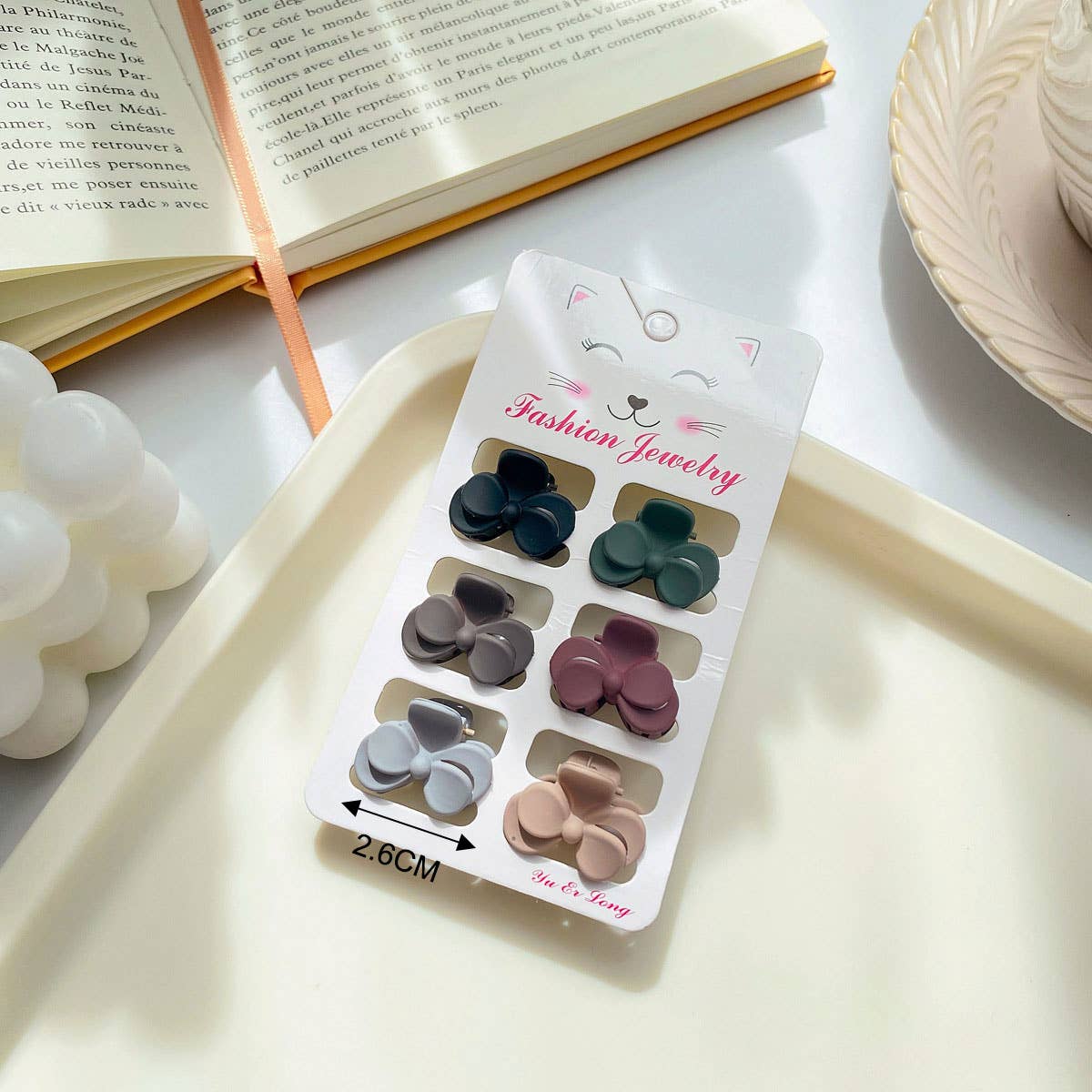 Set of 6 Small Claw Hair Clips, Simple & Chic_CWAHA0386