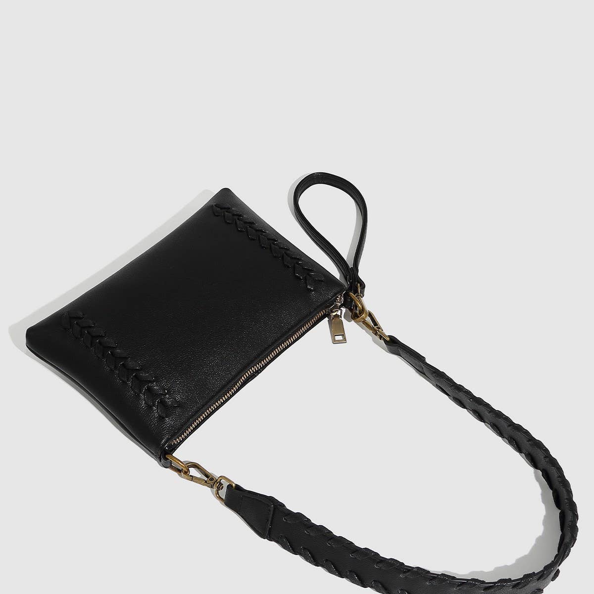 New PU Woven Drawstring Mini Shoulder Bag_CWAB5697