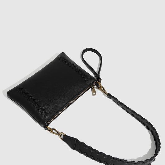 New PU Woven Drawstring Mini Shoulder Bag_CWAB5697