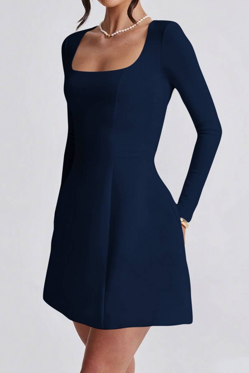 CWDSD10828_ELEGANT LONG SLEEVE COCKTAIL MINI DRESS