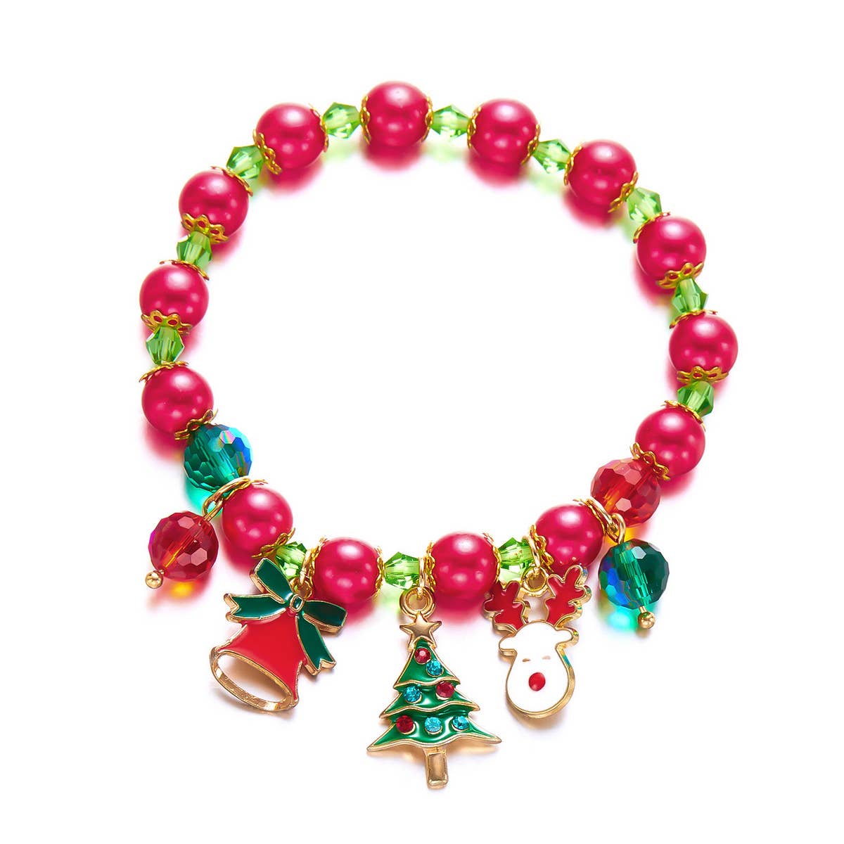 CHRISTMAS BELL WREATH PULL-OUT BRACELET