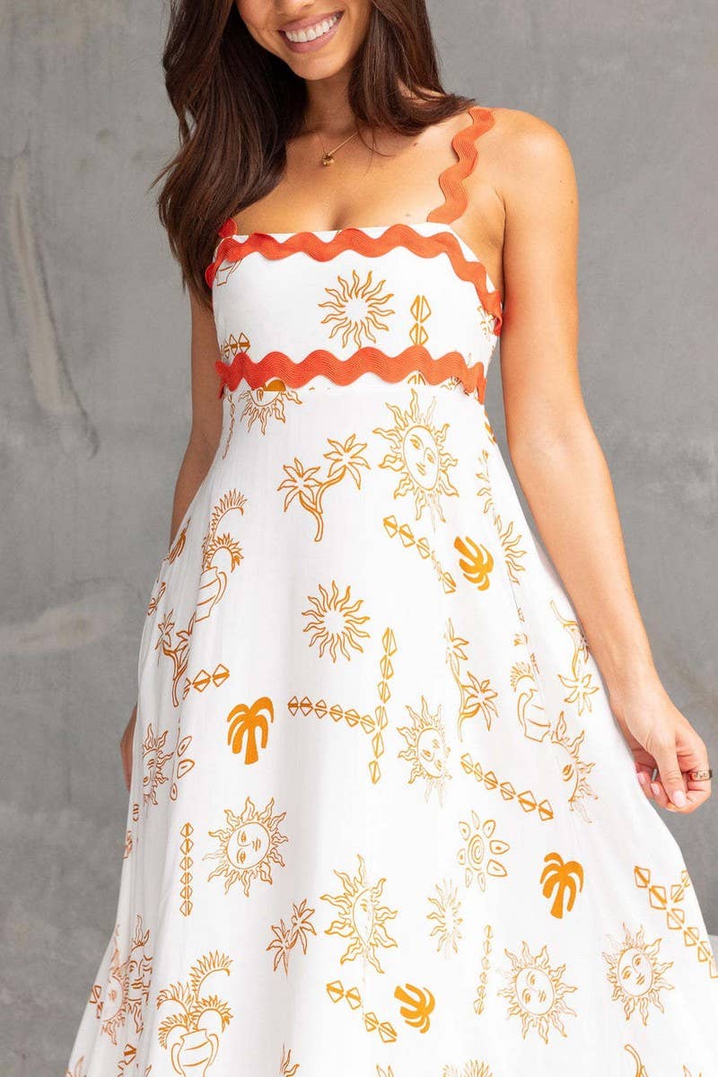 CWDMD5994_ELEGANT SPAGHETTI STRAP PRINTED MAXI DRESS