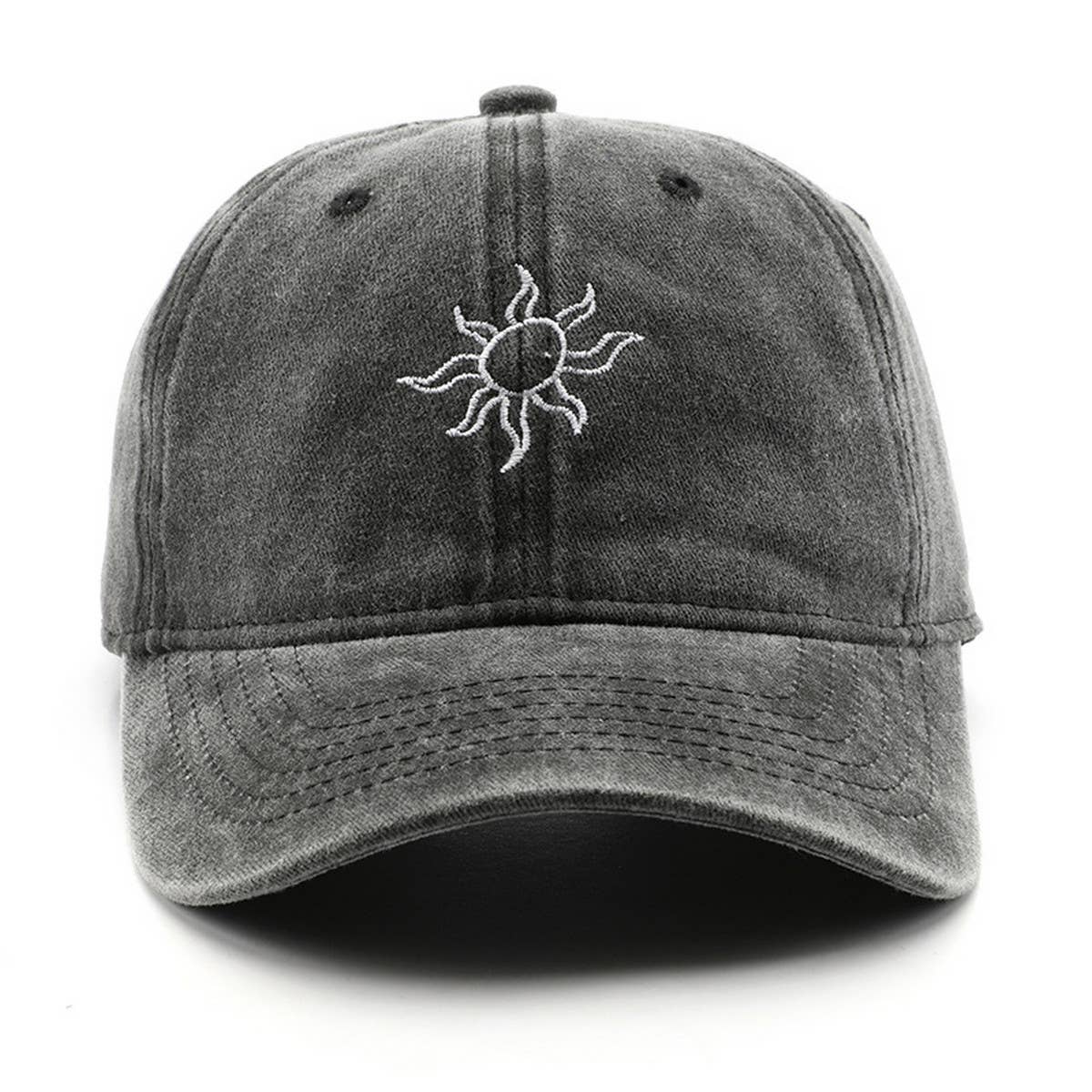 CWAH3240_SUNFLOWER EMBROIDERED BASEBALL CAP