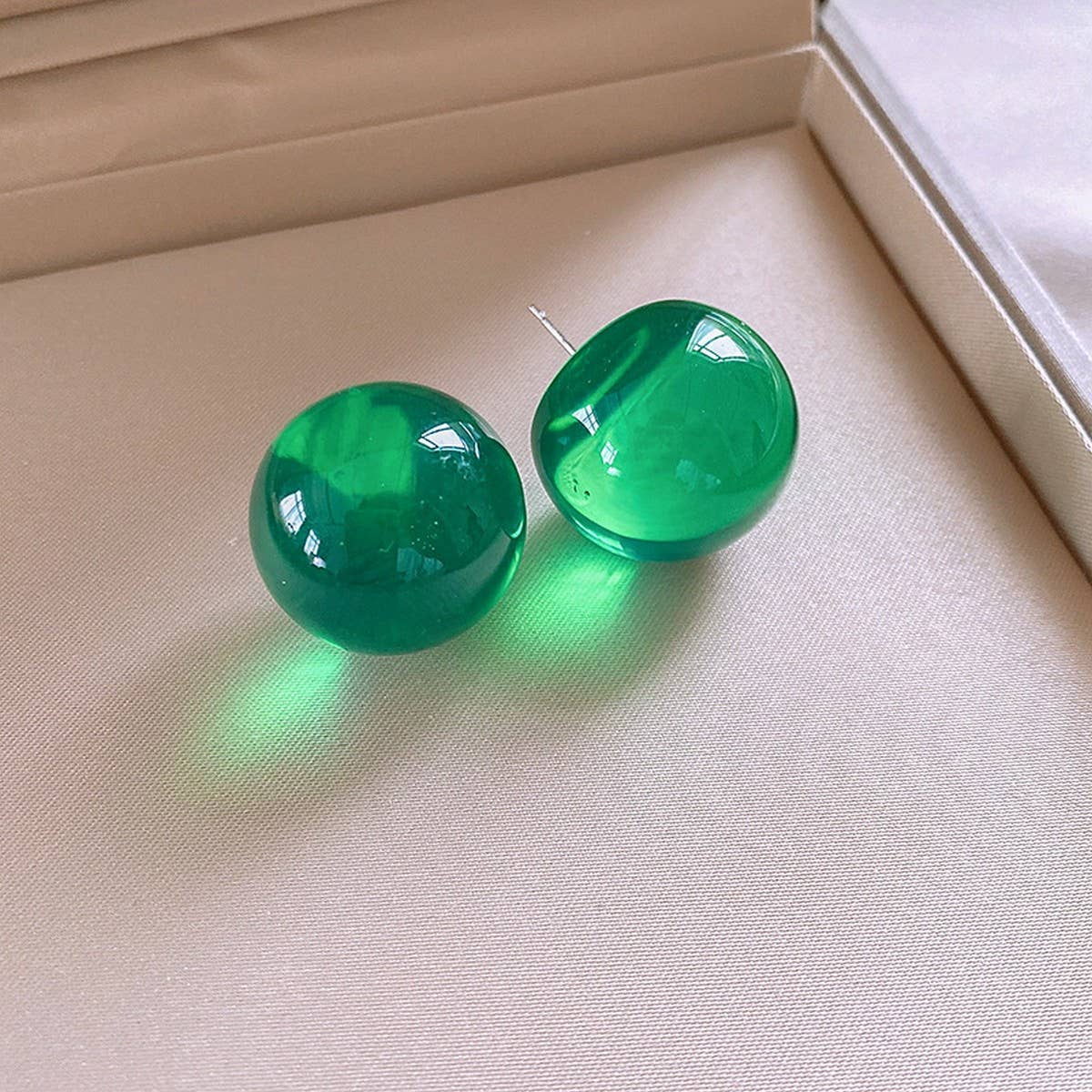 SWEET DOPAMINE COLORFUL JELLY ROUND EARRINGS