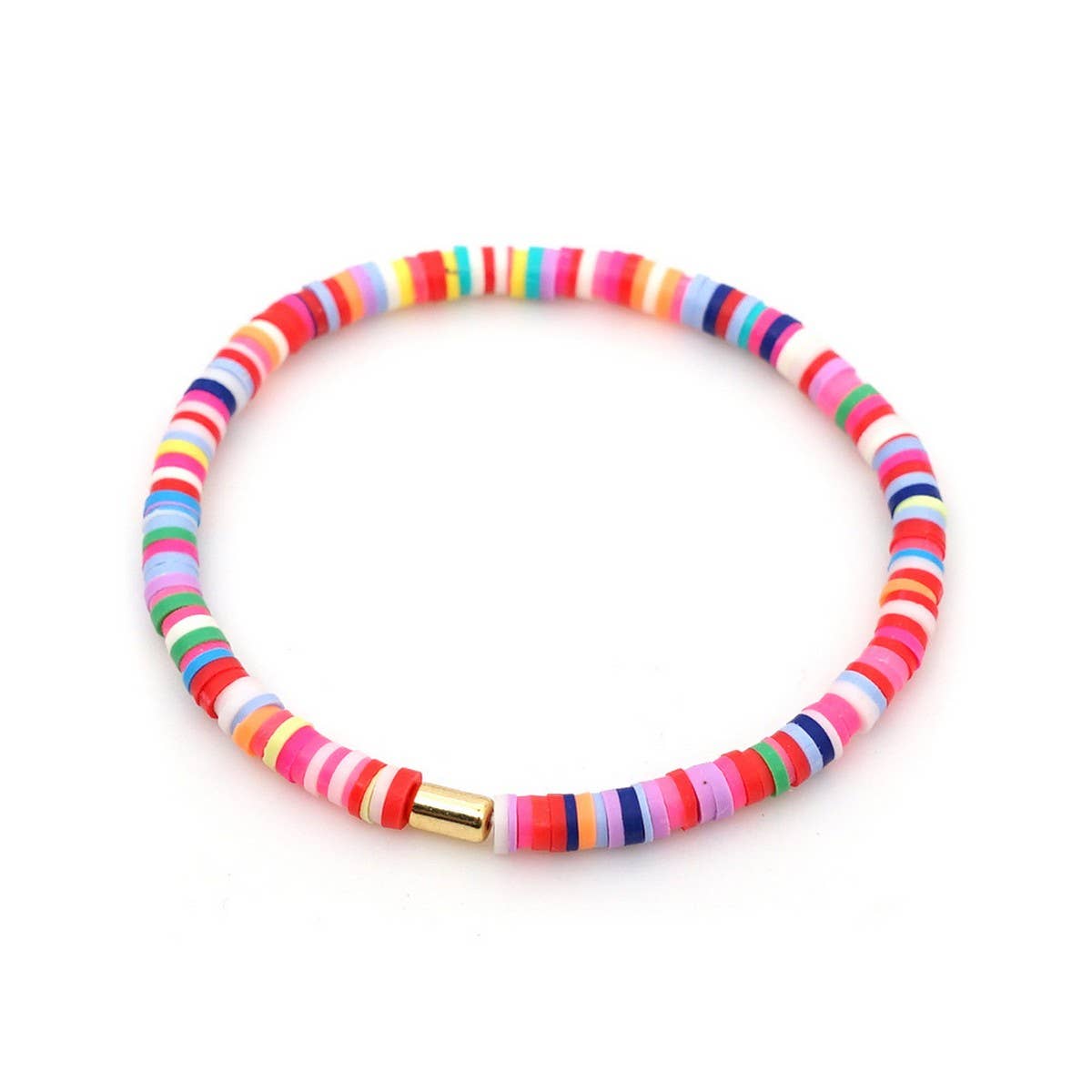 FASHIONABLE MULTI-COLOR SOFT CLAY BEADED BRACELET