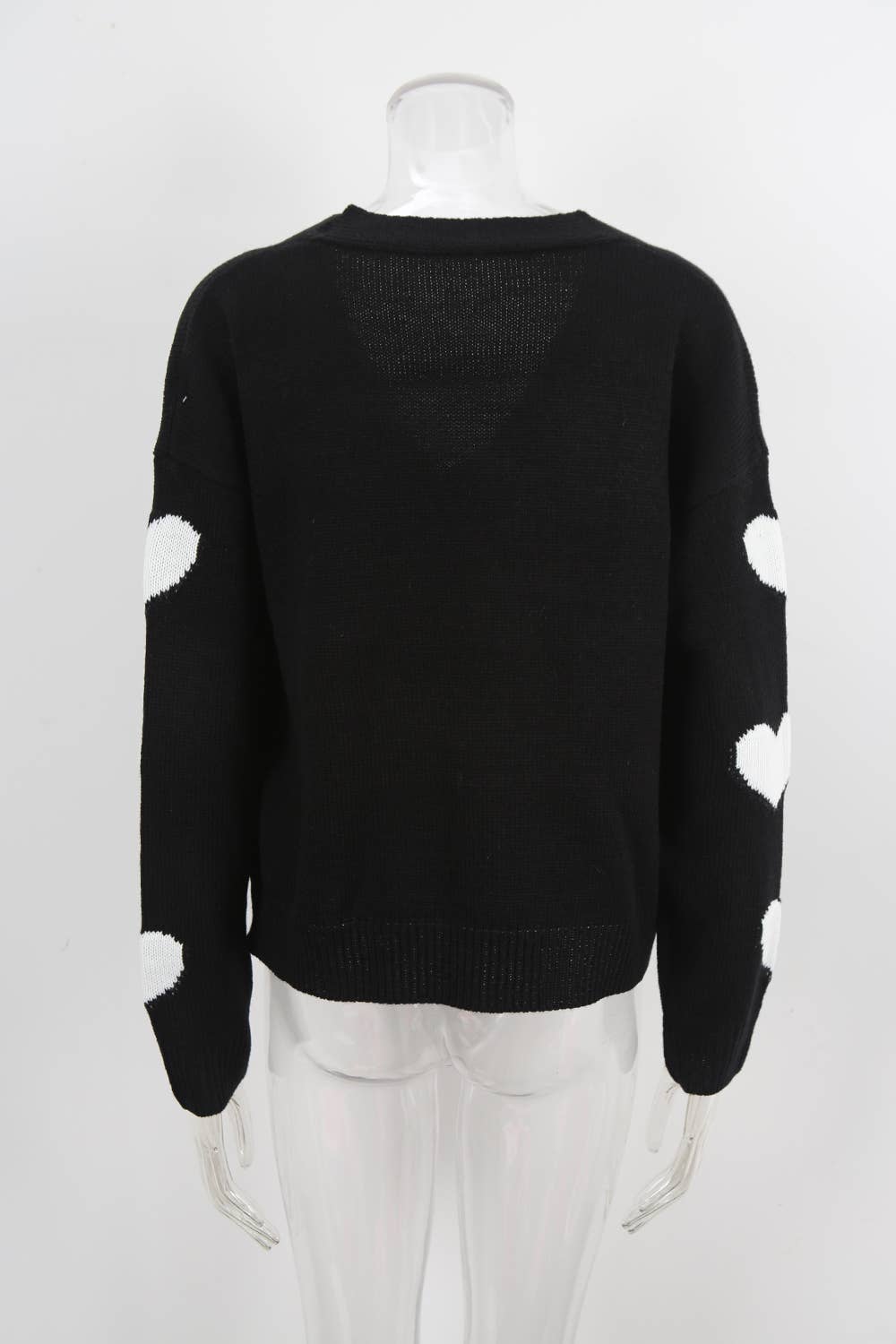 Valentine's Day long-sleeved knitted cardigan