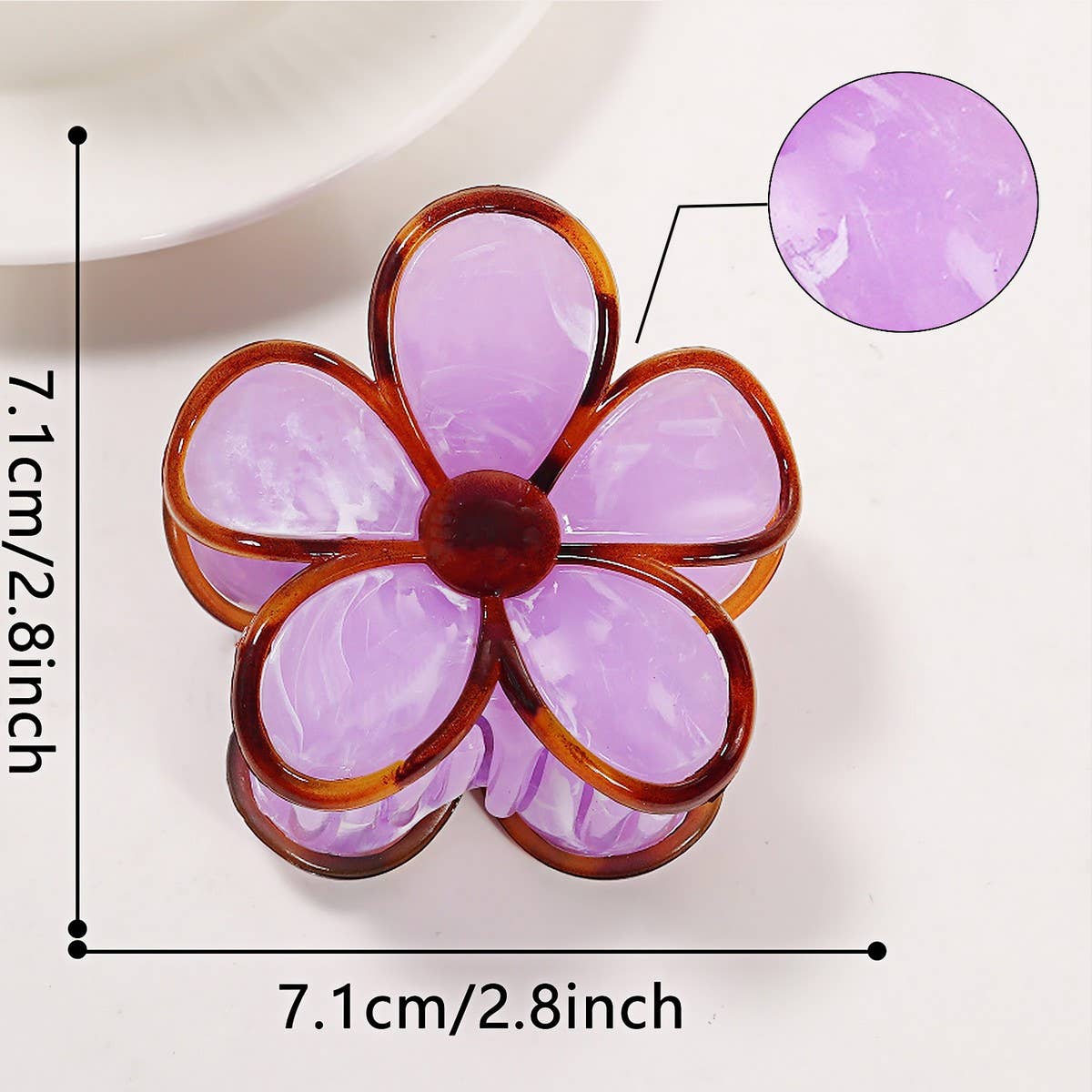 GOLD FLORAL FLOWER HAIR CLAW CLIPS FOR FALL_CWAHA0681