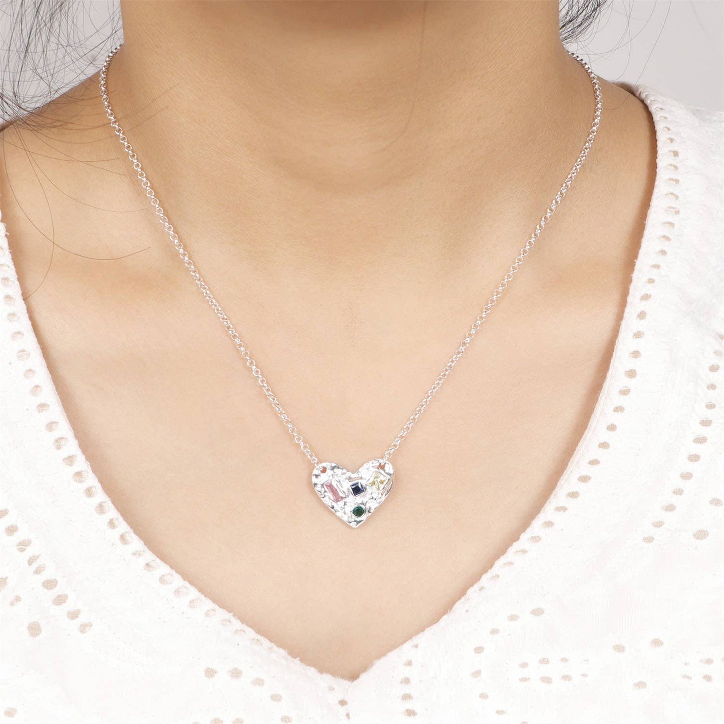 PEARL ZIRCON TITANIUM STEEL NECKLACE