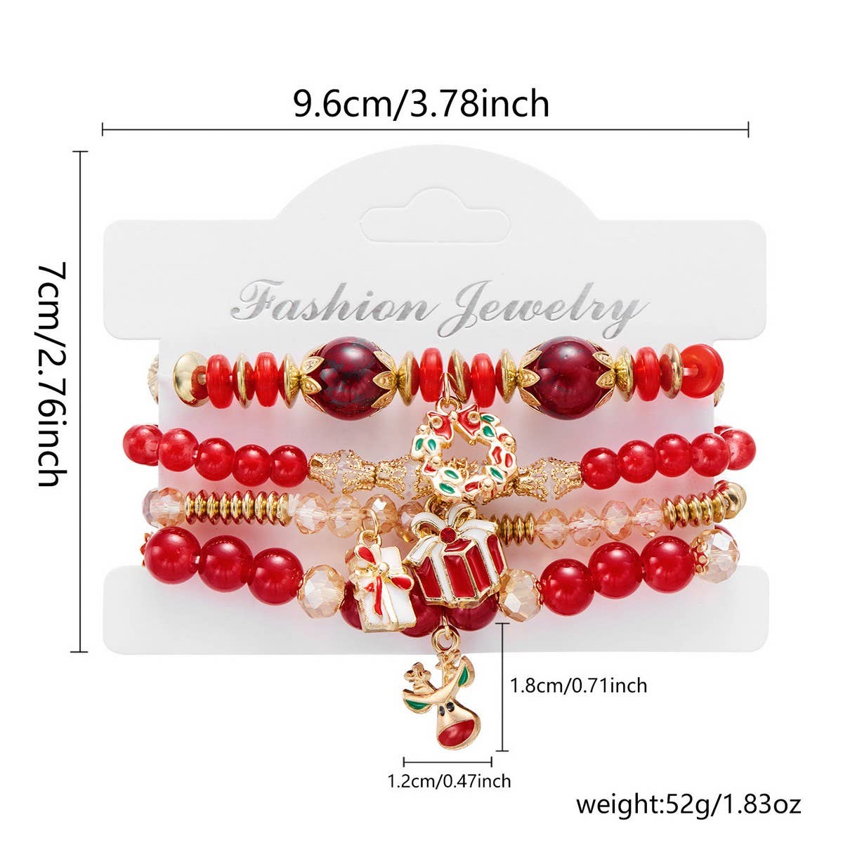 CWAJE2519_CHRISTMAS COMBINATION BEADED BRACELET