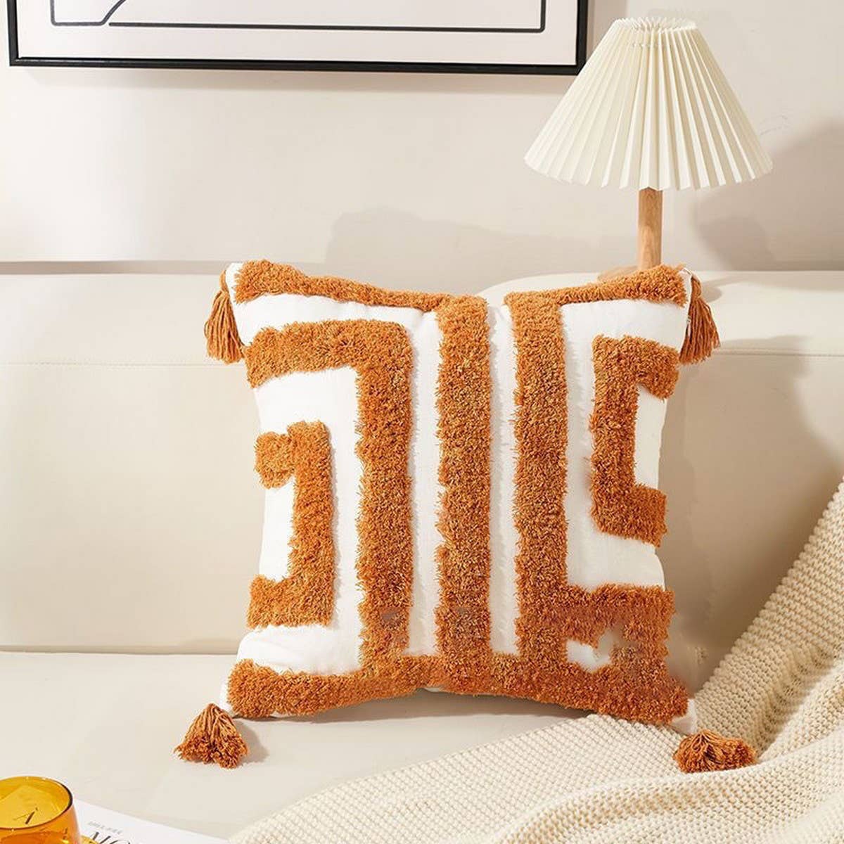 Luxury White Green Sofa Pillow Cover Modern Cushion