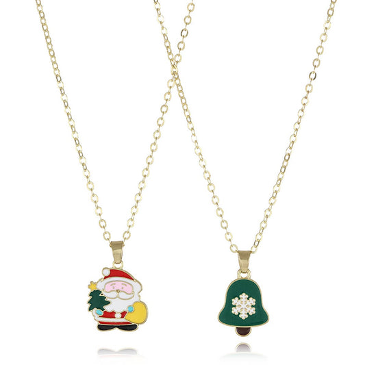 ALLOY DRIPPING OIL CARTOON CHRISTMAS ORNAMENT