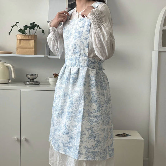 WATERPROOF AND OIL-RESISTANT BLUE INK APRON