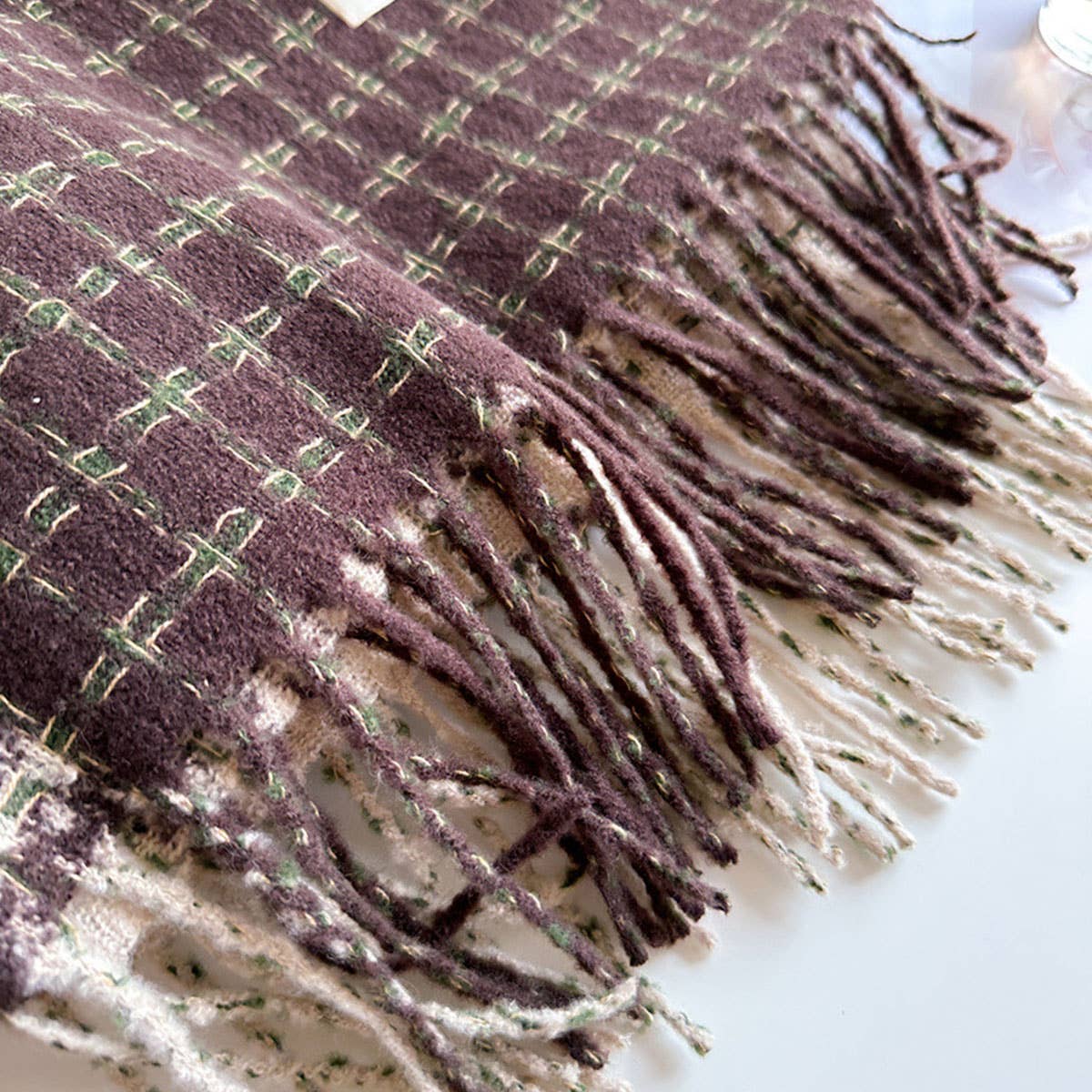 Plaid Colorblock Scarf ??Unisex Warm Winter Shawl_CWASC1447