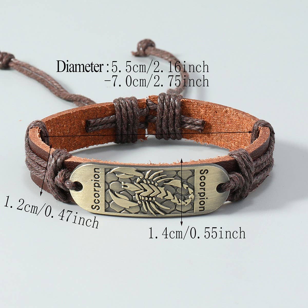 SIMPLE HAND-WOVEN VINTAGE LEATHER BRACELET_CWMM4521