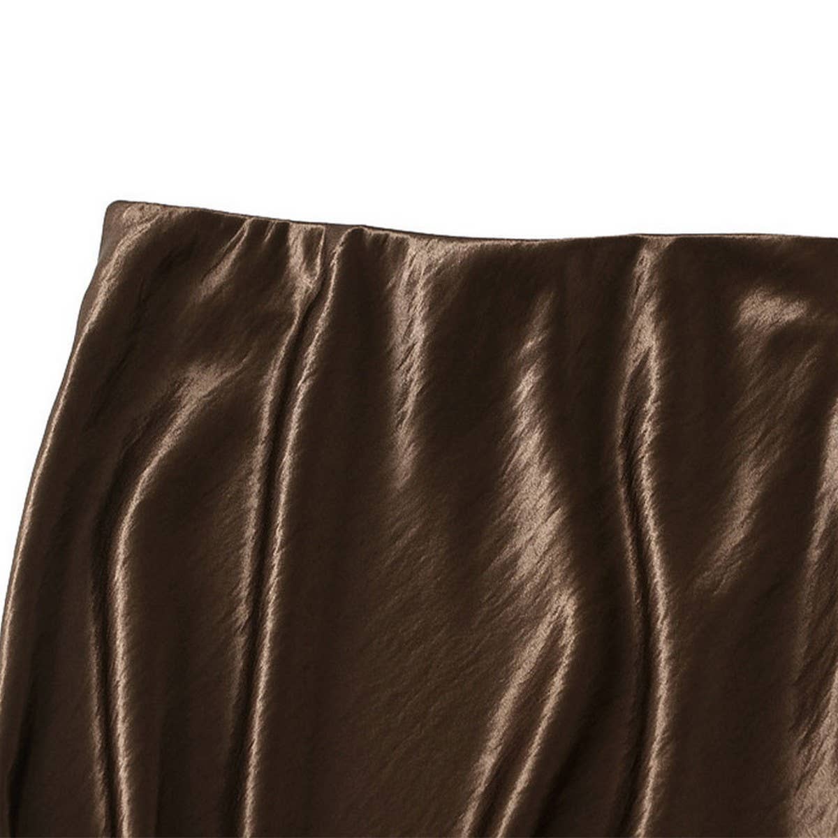 Satin Fishtail Midi Skirt with Slimming Fit