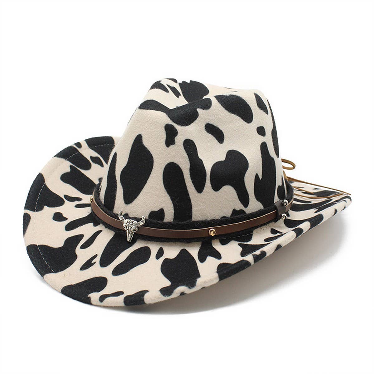 JAZZ WIDE BRIM HAT RETRO ROLLED BRIM WOOL FELT HAT_CWAH2537