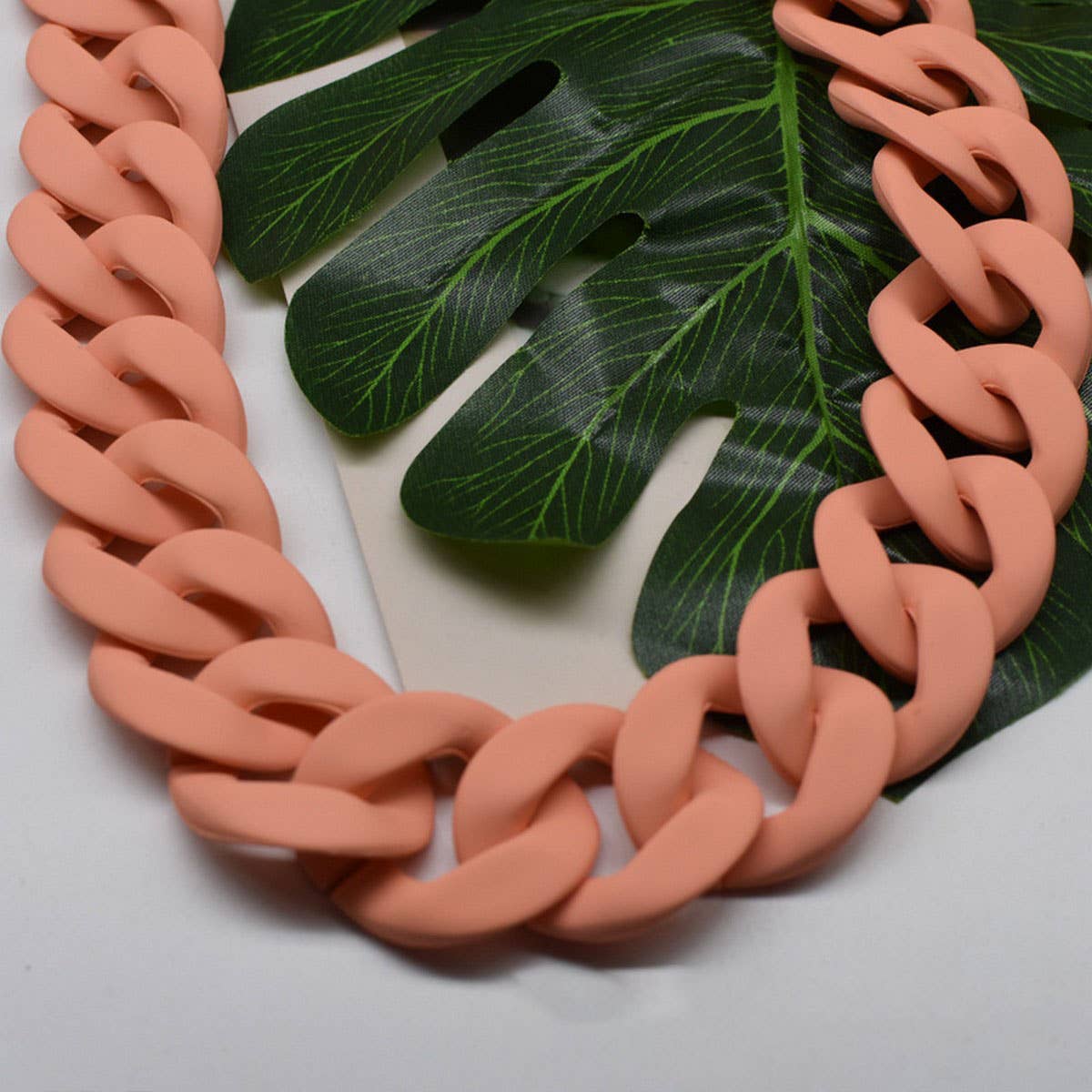 Matte Acrylic Resin Bag Chain -Textured Strap