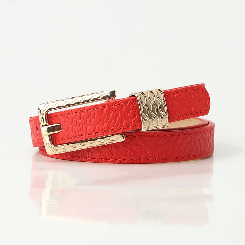 Versatile dopamine-colored women's thin belt