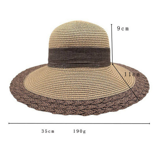 FRENCH STYLE BOW LAFITE GRASS EDGE HATS STRAW_CWAH1169