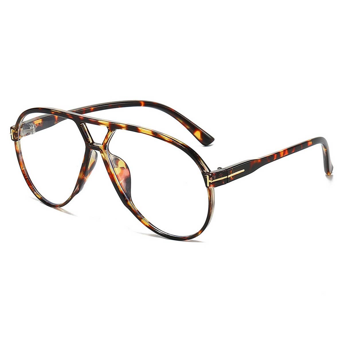 LETTER T DOUBLE BRIDGE LARGE FRAME SUNGLASSES