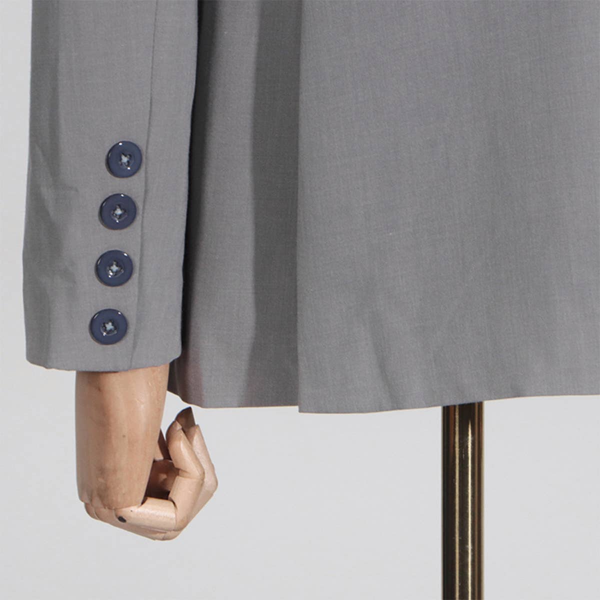 Elegant Solid Blazer with Button Patch Design