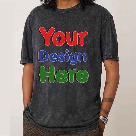 Washed Vintage Short Sleeve Tee ? Unisex Oversized Streetwea