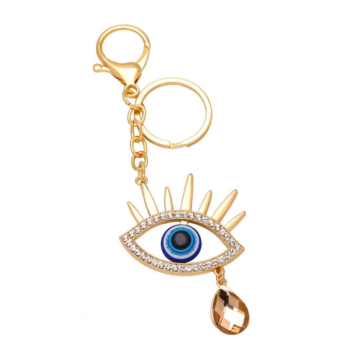 BLUE EYED DEVIL'S EYE KEYCHAIN PENDANT_CWAJE0951