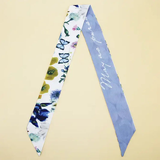 FLORAL PRINT TWILLY HEAD SCARF