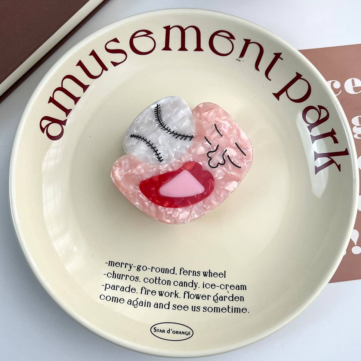 Creative Baseball Acetate Claw Clip ? Cute & Fun