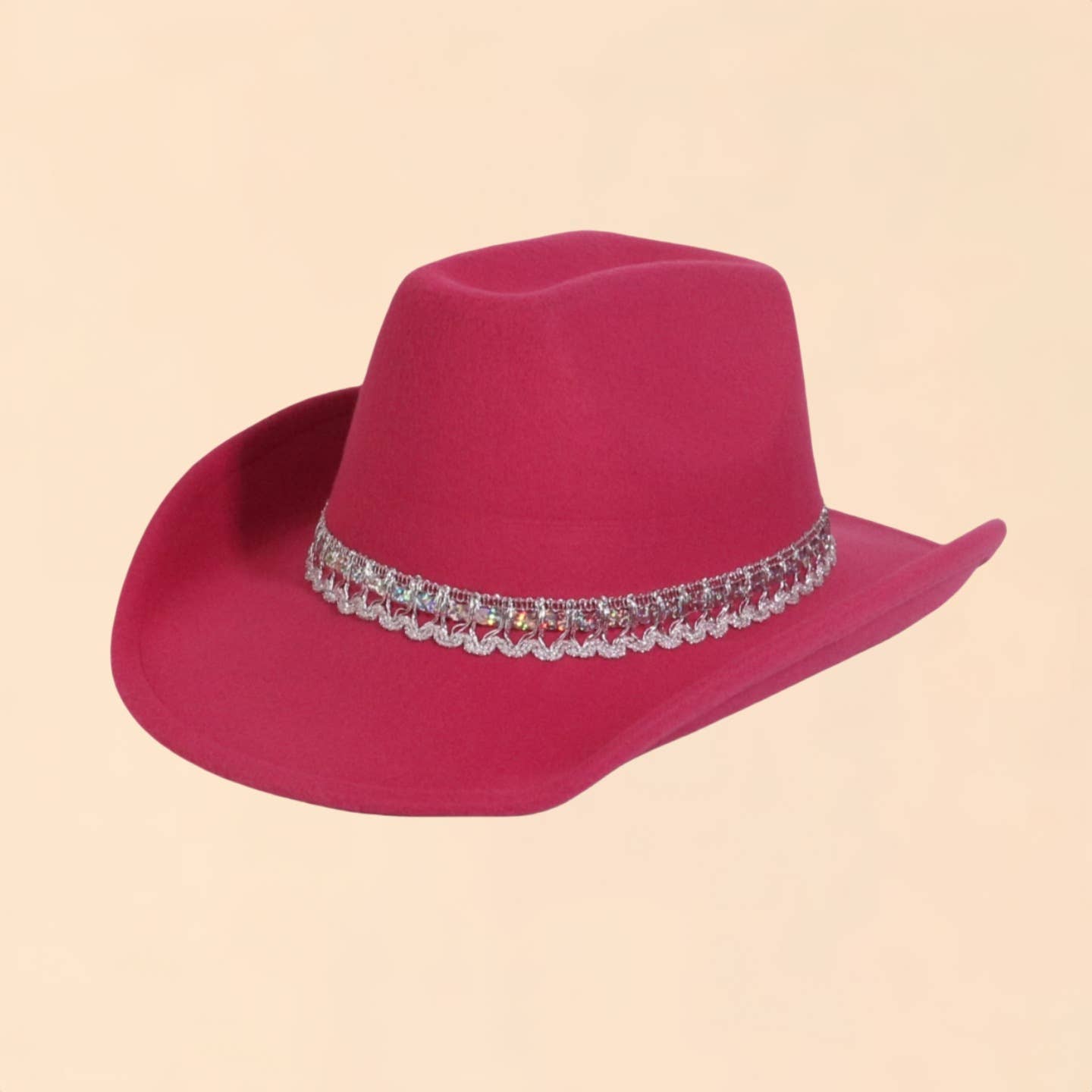 Rhinestone Western Felt Fedora Cowboy Hat_CWAH3647