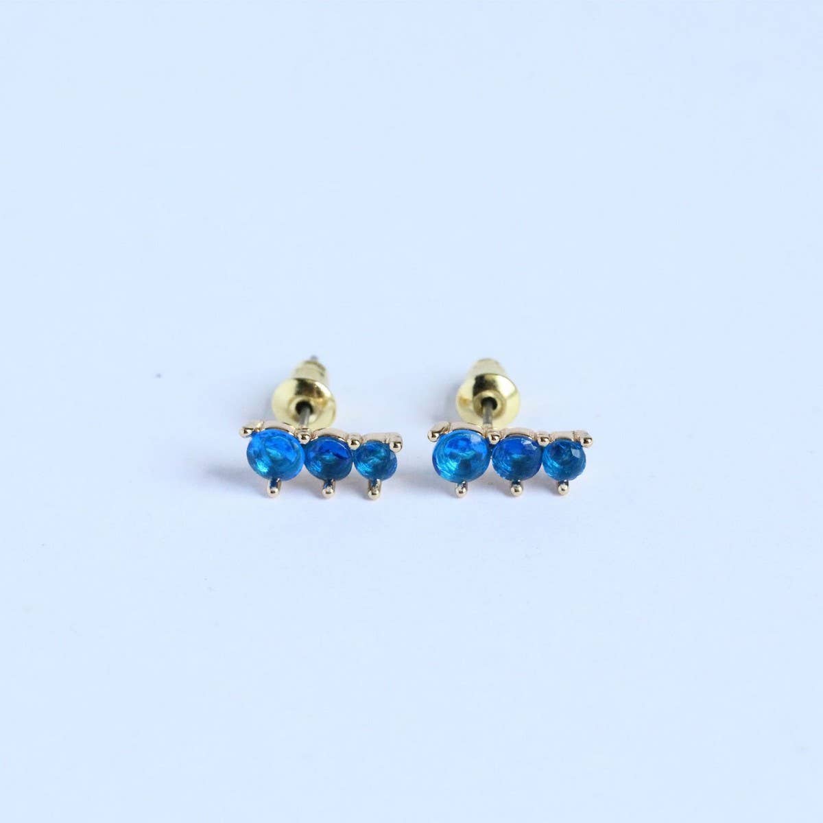 December Birthstone Stud Earrings Vintage Gift
