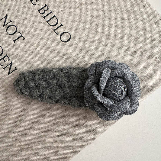 COOL GRAY CAMELLIA HAIRPIN HEADBAND