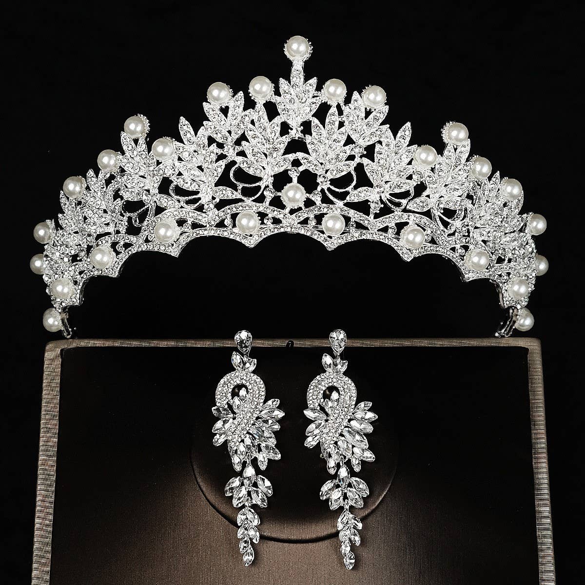 VINTAGE CROWN BRIDAL HAIR ACCESSORIES SET