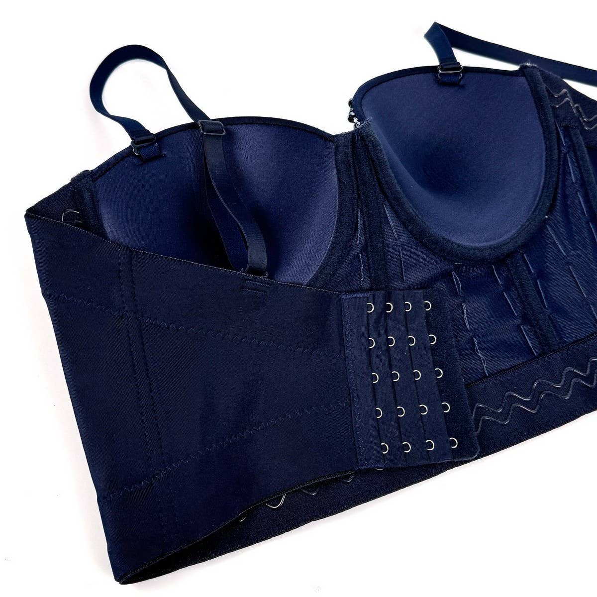 SHINY BEADED HANDMADE FISHBONE CORSET