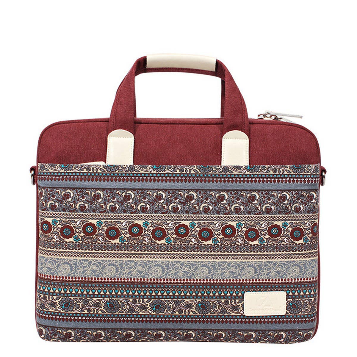 NEW ETHNIC PRINT CANVAS LAPTOP BAG_CWAB3320