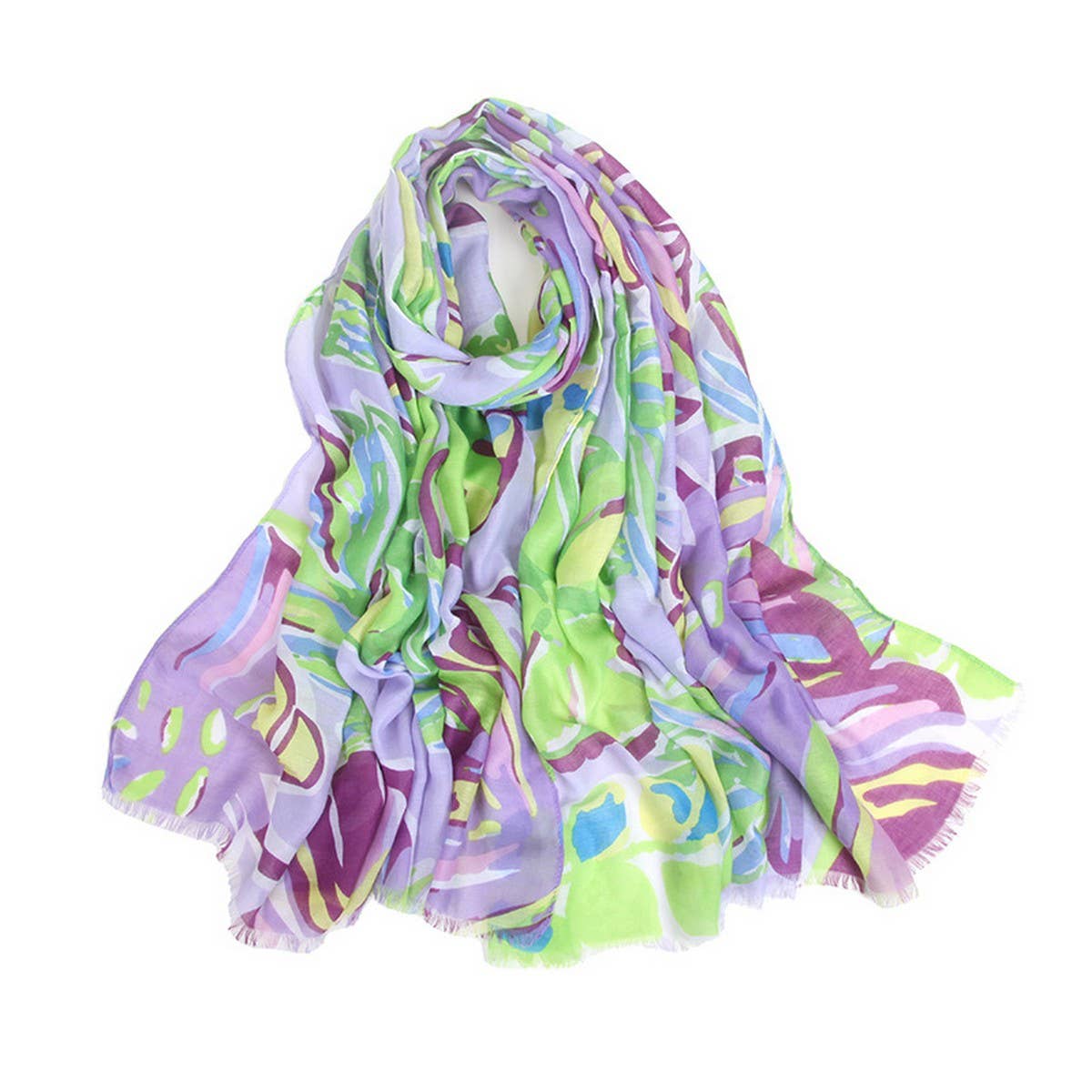 Spring Summer Scarf - Casual Silk Shawl for Women_CWASC0682