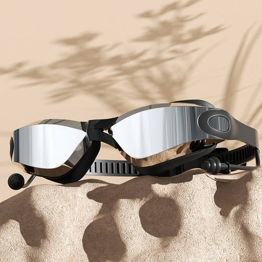 HD Anti-Fog Swim Goggles for Adults ? Large Frame