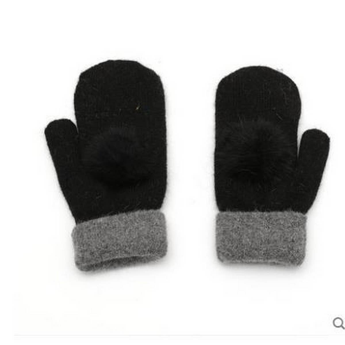 WINTER DOUBLE-LAYER THICK WARM RABBIT FUR GLOVES_CWAG0257
