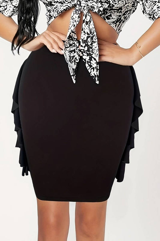 CWBSS0439_SUMMER FASHION VERSATILE KNITTED SEXY SKIRT