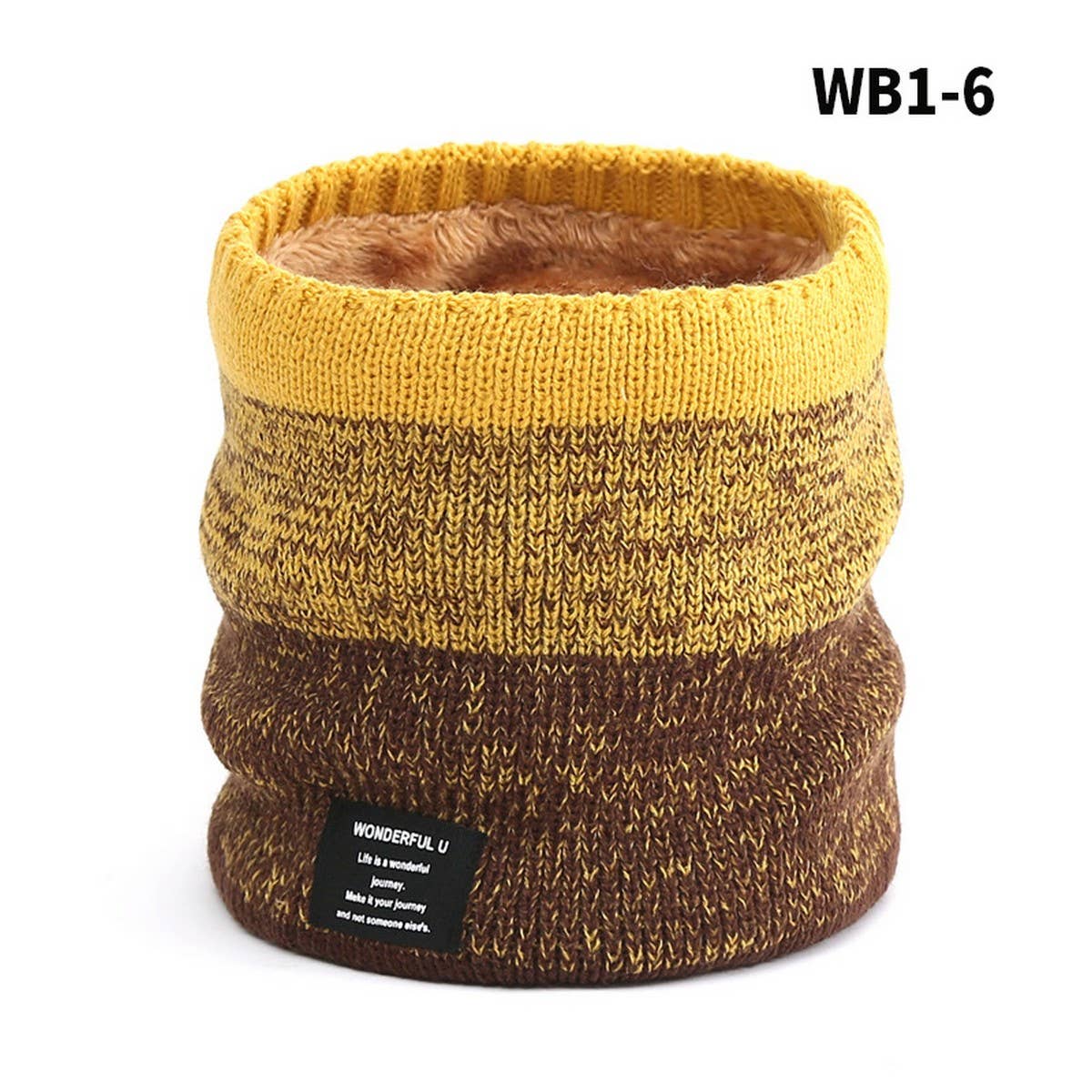 WINTER THICK GRADIENT WOOL KNITTED SCARF FOR WOMEN