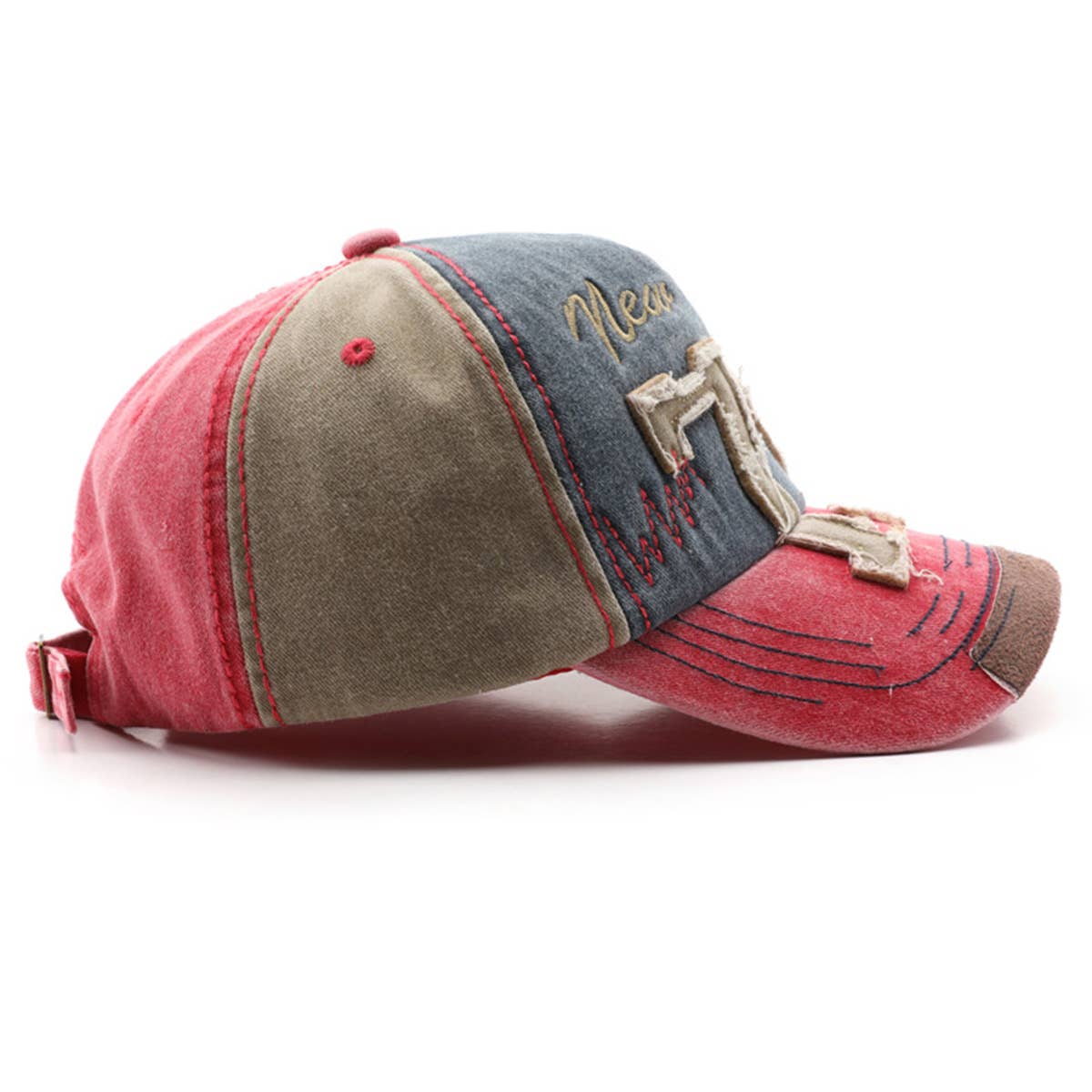 Vintage Washed Distressed Number Cap Outdoor Hat_CWAH1264