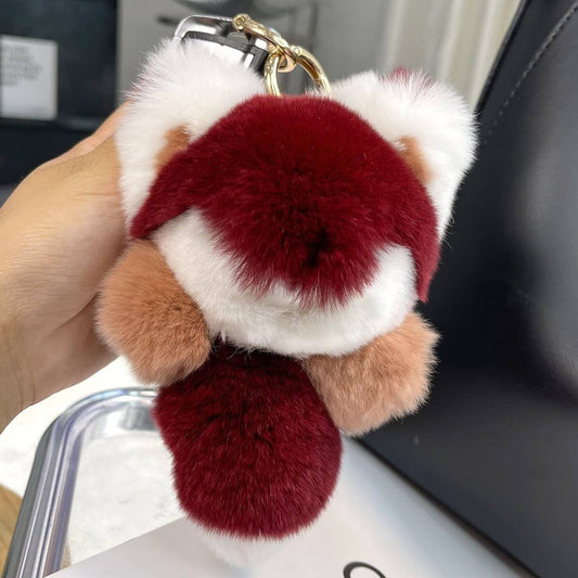 LITTLE FOX CAR KEYCHAIN PENDANT CUTE PLUSH DOLL