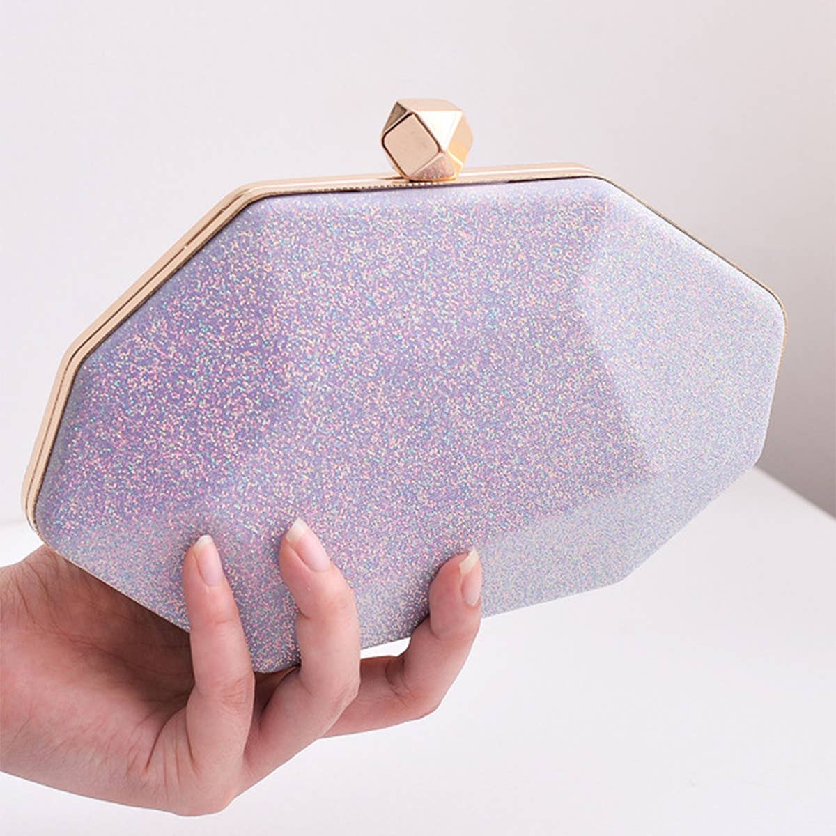 WOMEN FASHION IRREGULAR PRISMATIC CLUTCH BAG_CWAB0615
